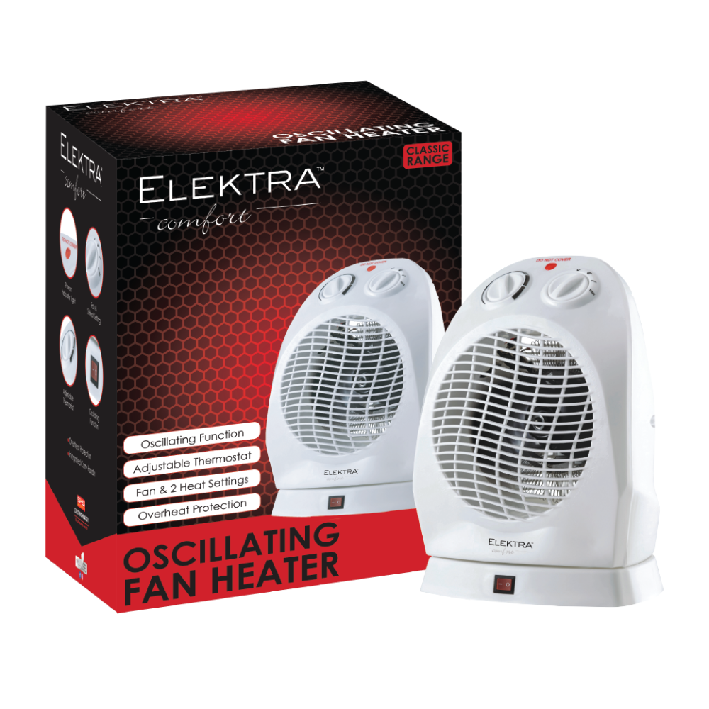 S & P Africa Oscillating Fan Heater