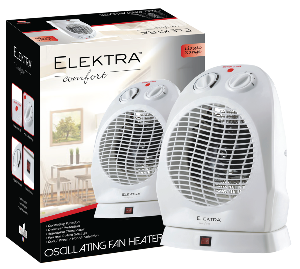 S & P Africa Oscillating Fan Heater